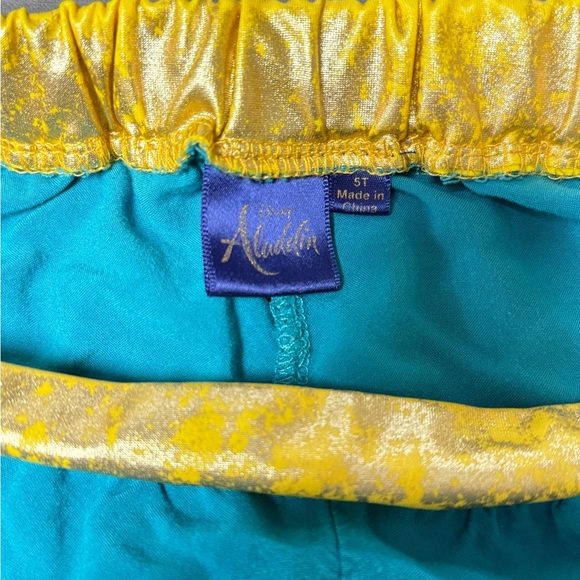 Disney Aladdin Jasmine Kids Cosplay Halloween Costume Vest Pant Set‎ Toddler 5T - Picture 6 of 8